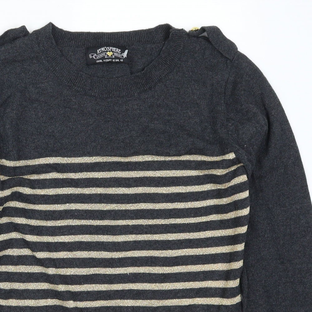 Womens UK Size 14 Atmosphere Grey Pullover Jumper