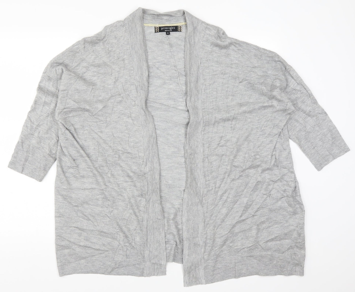 Womens UK Size 16 Principles Grey Cardigan Jumper
