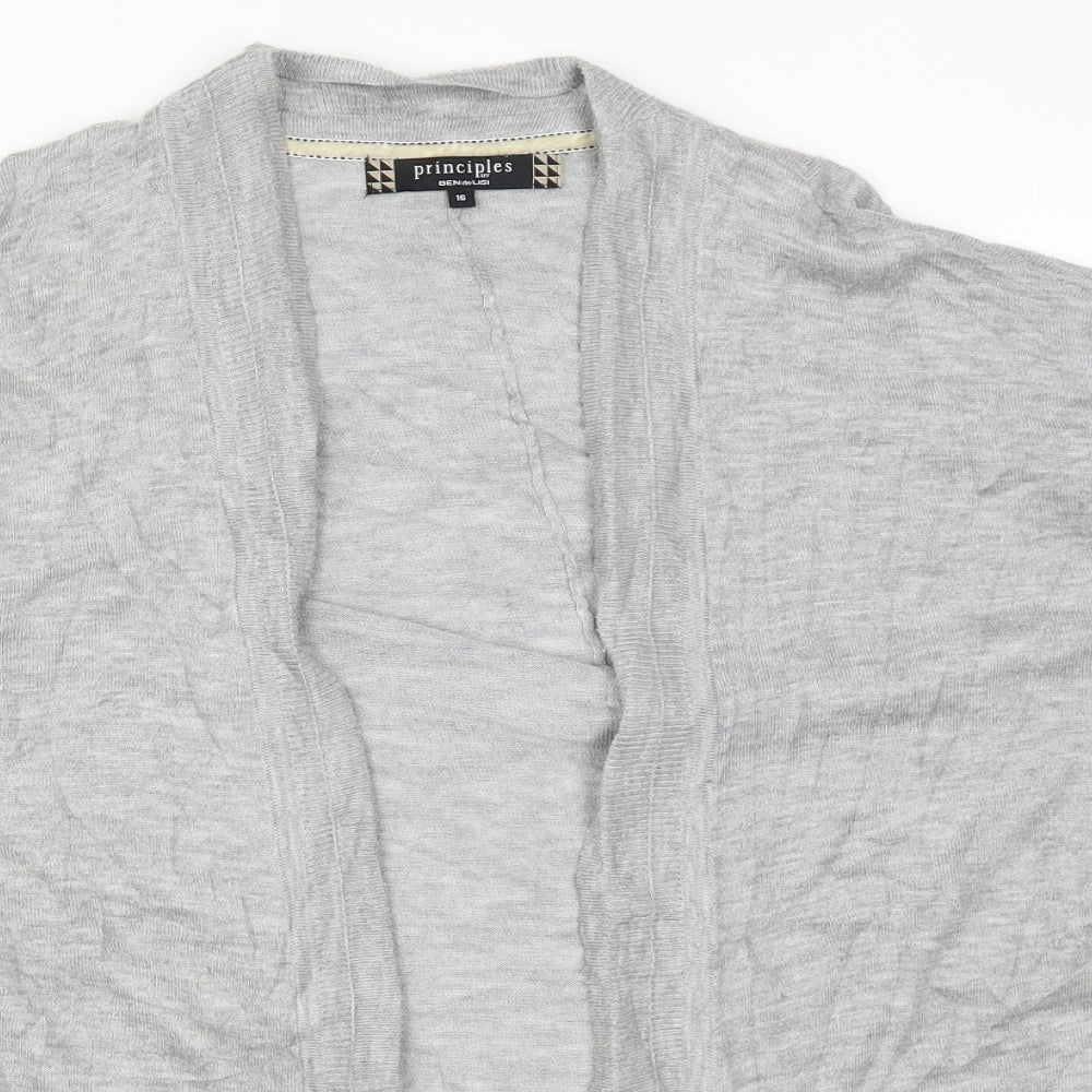 Womens UK Size 16 Principles Grey Cardigan Jumper