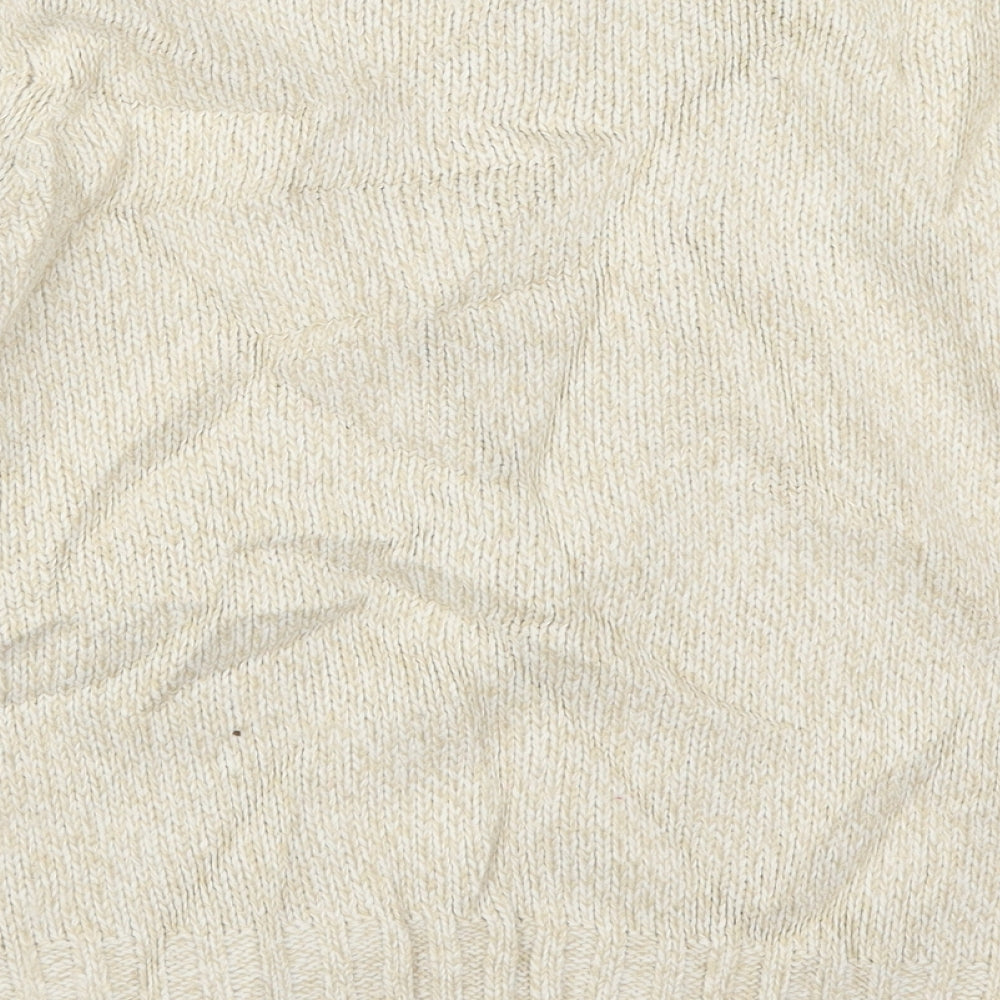 EWM Womens Beige  Knit Pullover Jumper Size 14