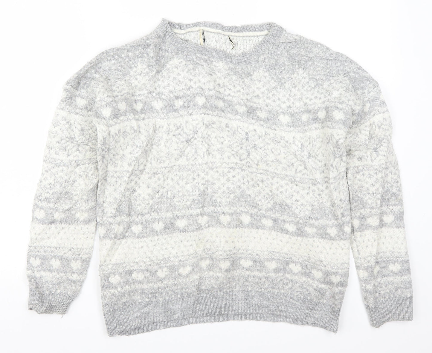 Womens UK Size S Matalan Grey Pullover Jumper