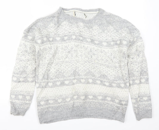 Womens UK Size S Matalan Grey Pullover Jumper