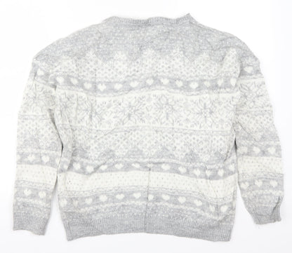 Womens UK Size S Matalan Grey Pullover Jumper