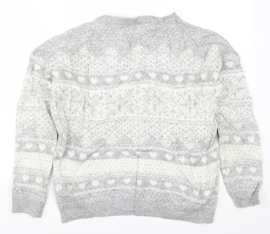 Womens UK Size S Matalan Grey Pullover Jumper