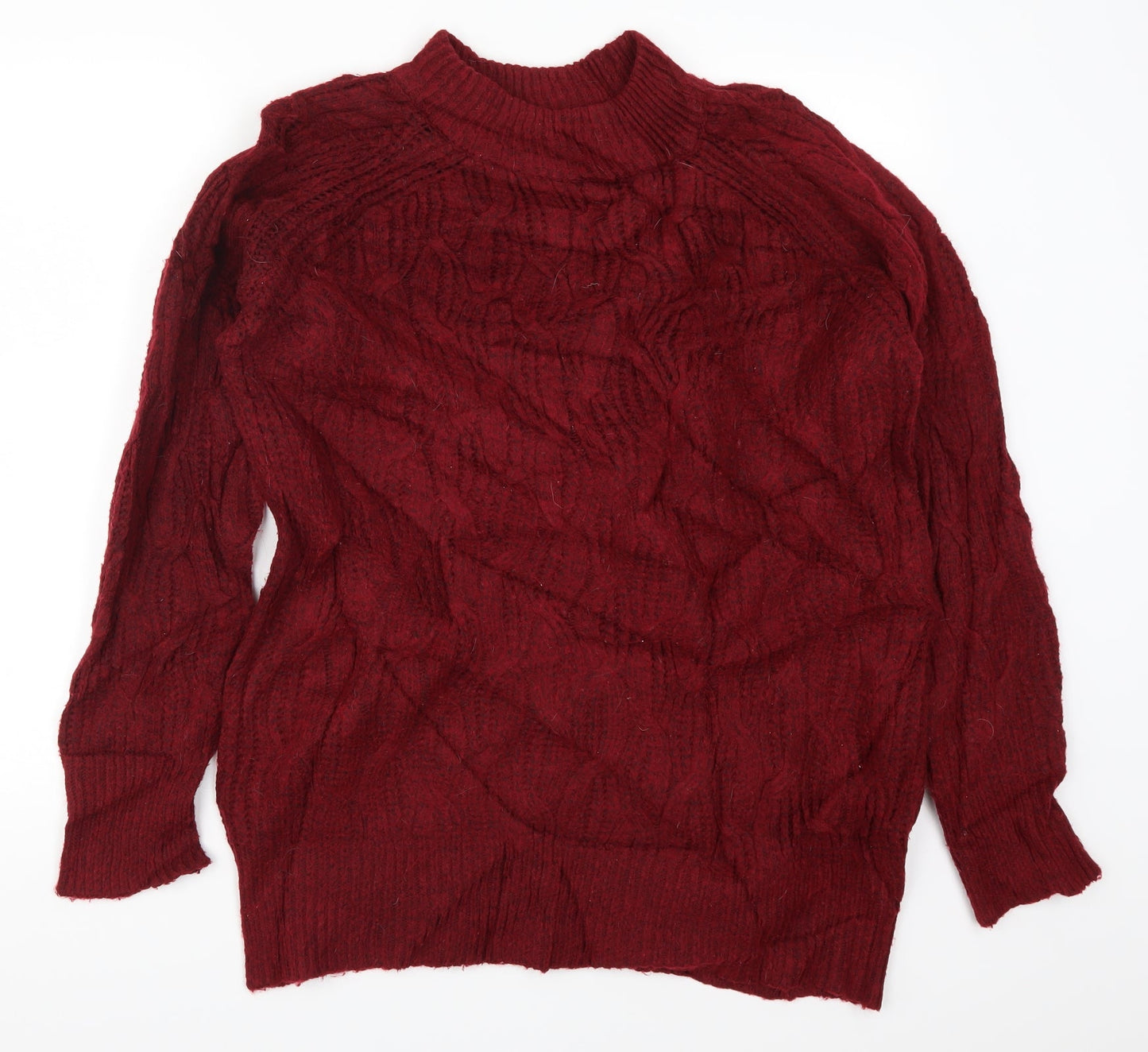 Womens UK Size M Papaya Red Pullover Jumper