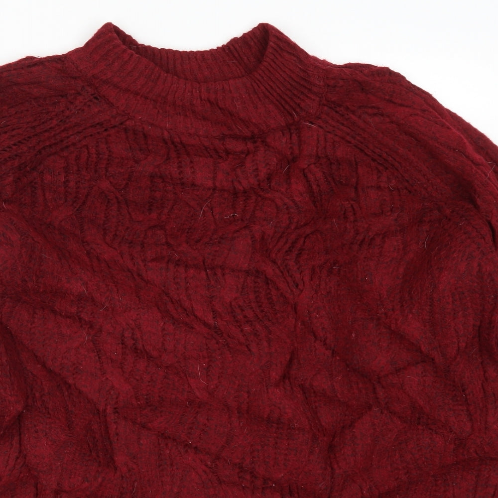 Womens UK Size M Papaya Red Pullover Jumper