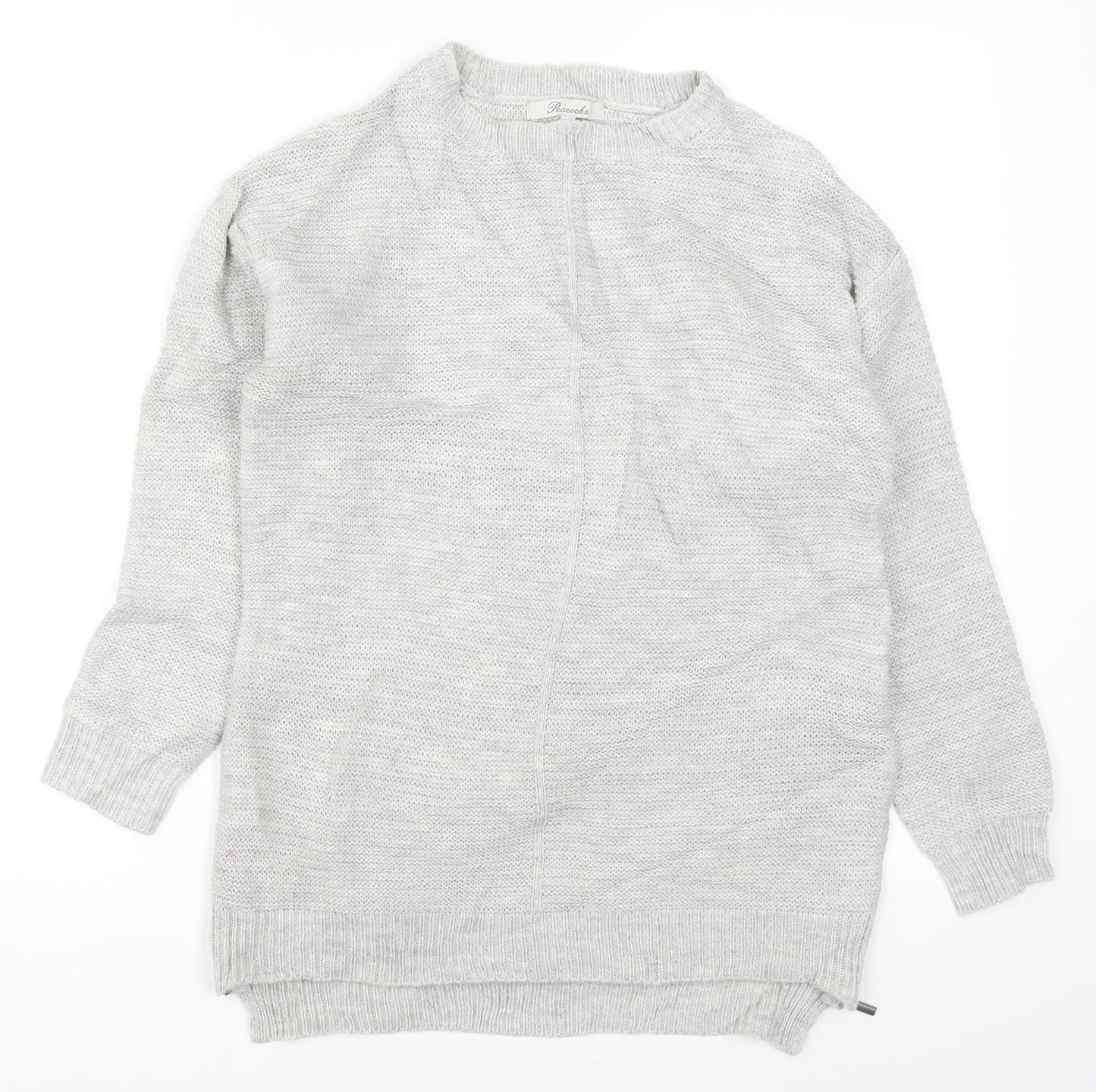 Womens UK Size S Peacocks Grey Pullover Jumper