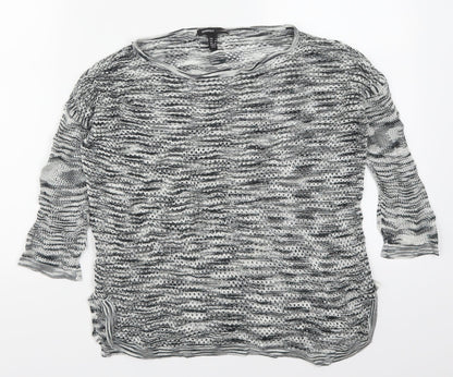 Womens UK Size S Mango Grey Pullover Jumper