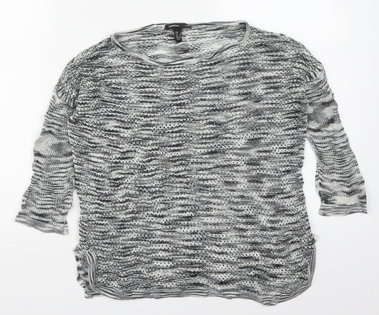 Womens UK Size S Mango Grey Pullover Jumper
