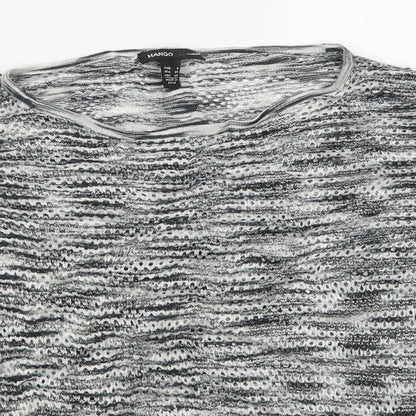 Womens UK Size S Mango Grey Pullover Jumper