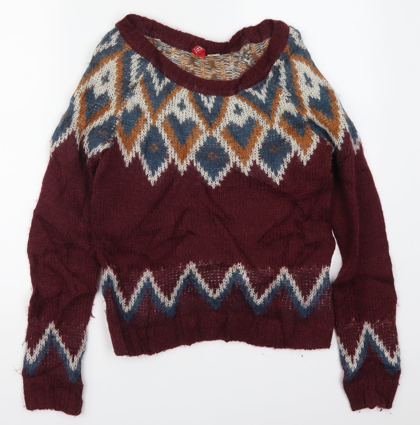Womens UK Size 10 H&M Red Pullover Jumper