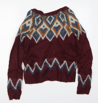 Womens UK Size 10 H&M Red Pullover Jumper