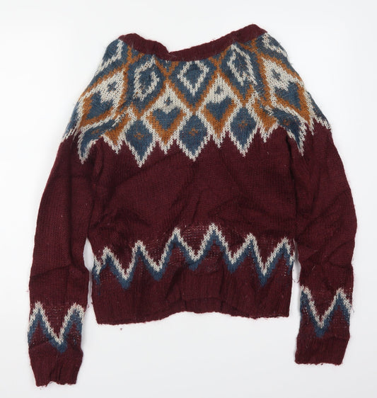 Womens UK Size 10 H&M Red Pullover Jumper
