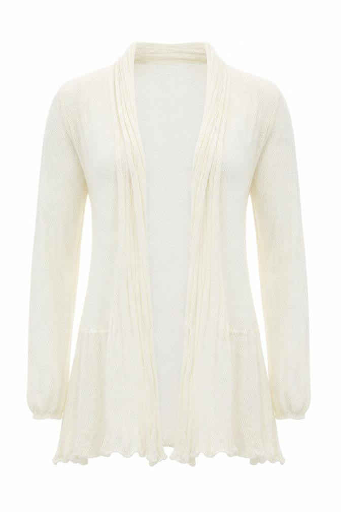 Womens UK Size 10 Roman Ivory Cardigan Jumper