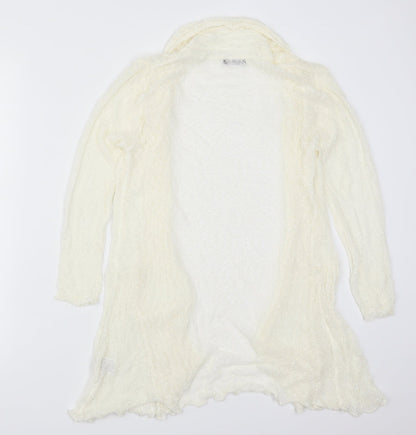 Womens UK Size 10 Roman Ivory Cardigan Jumper