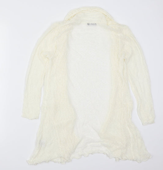 Womens UK Size 10 Roman Ivory Cardigan Jumper