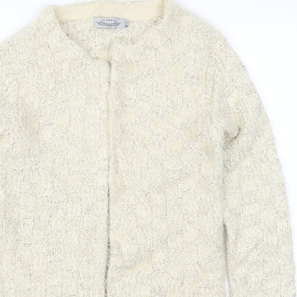It Hippie Womens Beige  Knit Cardigan Jumper Size M