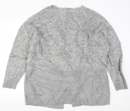 Womens UK Size XL Papaya Grey Cardigan Jumper