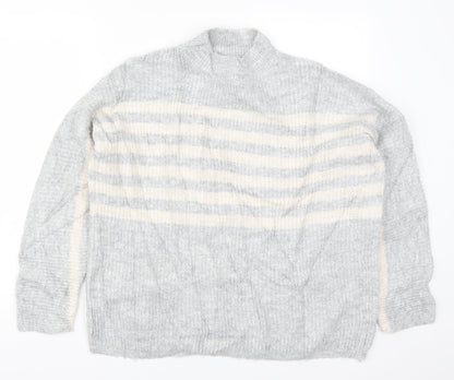 Womens UK Size M Papaya Grey Pullover Jumper