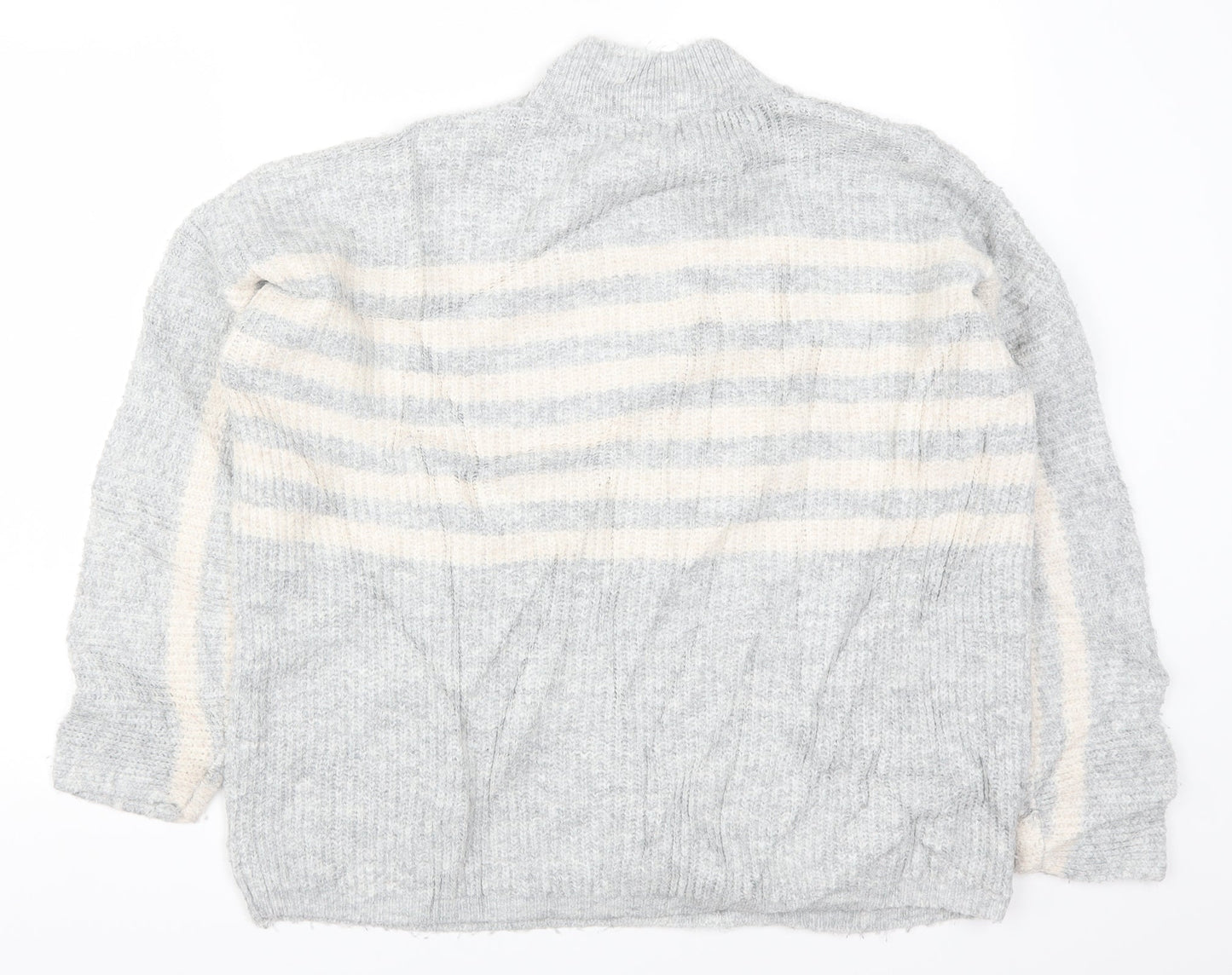 Womens UK Size M Papaya Grey Pullover Jumper
