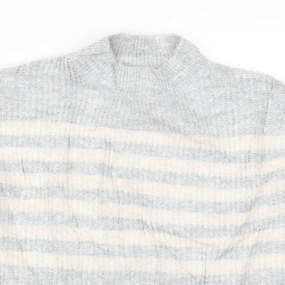 Womens UK Size M Papaya Grey Pullover Jumper