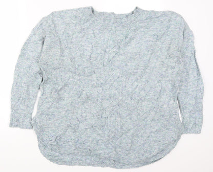 Womens UK Size 14 Marks and Spencer Blue Pullover Jumper