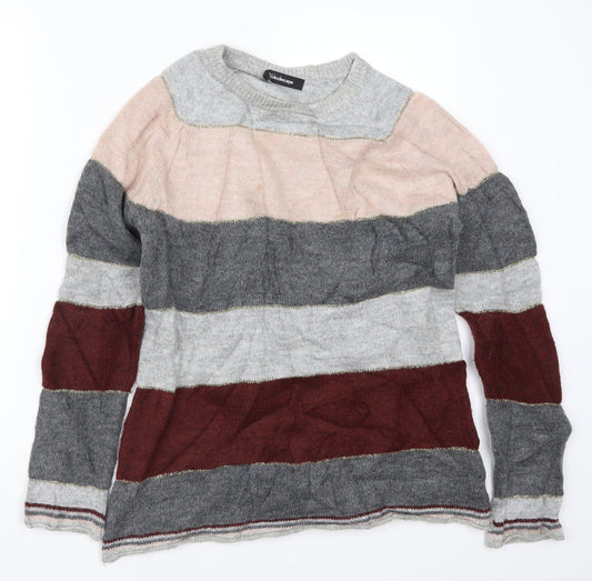 Kaleidoscope Womens Multicoloured Striped Knit Pullover Jumper Size 10