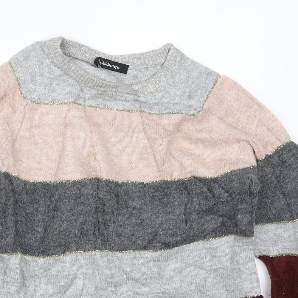 Womens UK Size 10 Kaleidoscope Multicoloured Pullover Jumper
