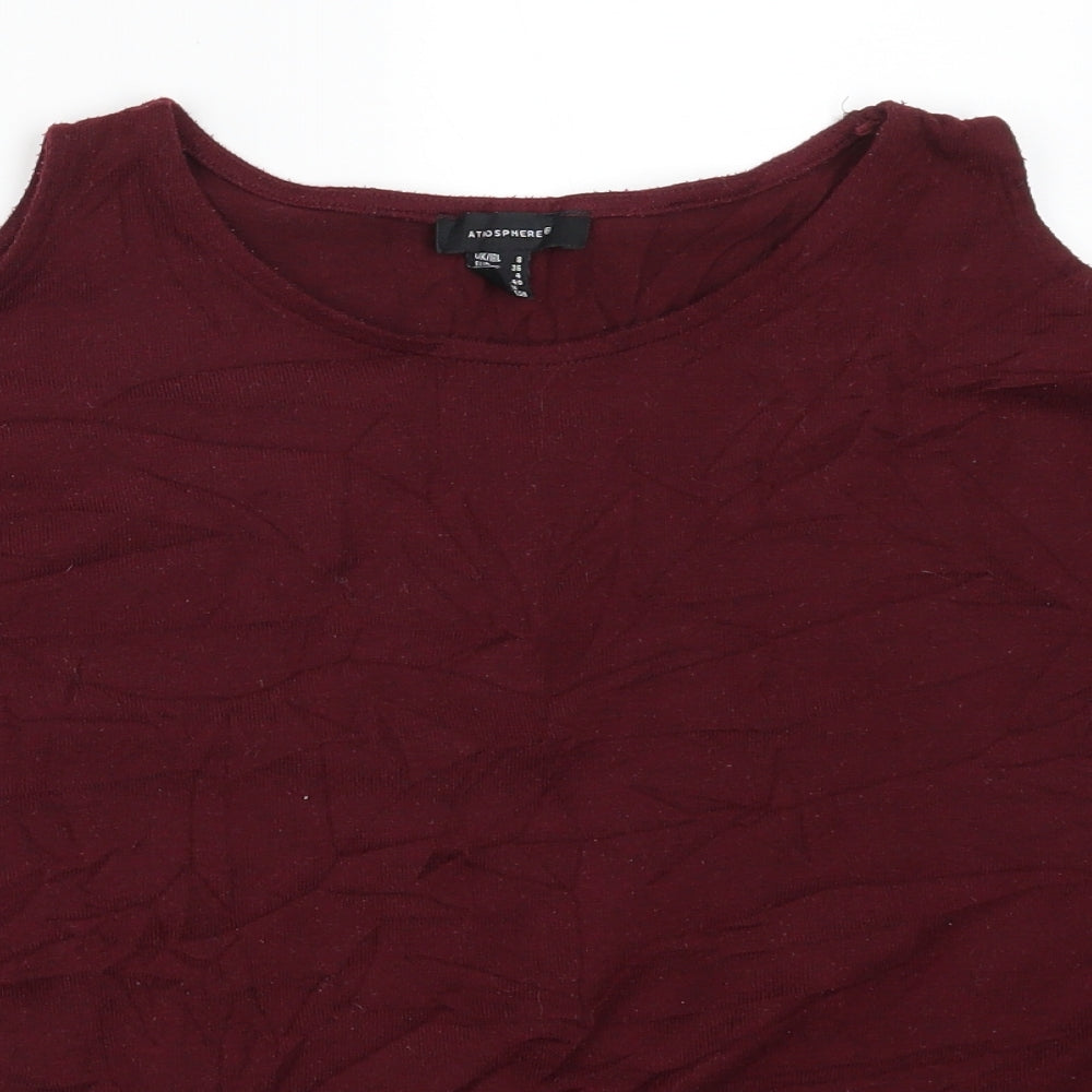 Atmosphere Womens Red   Basic T-Shirt Size 8