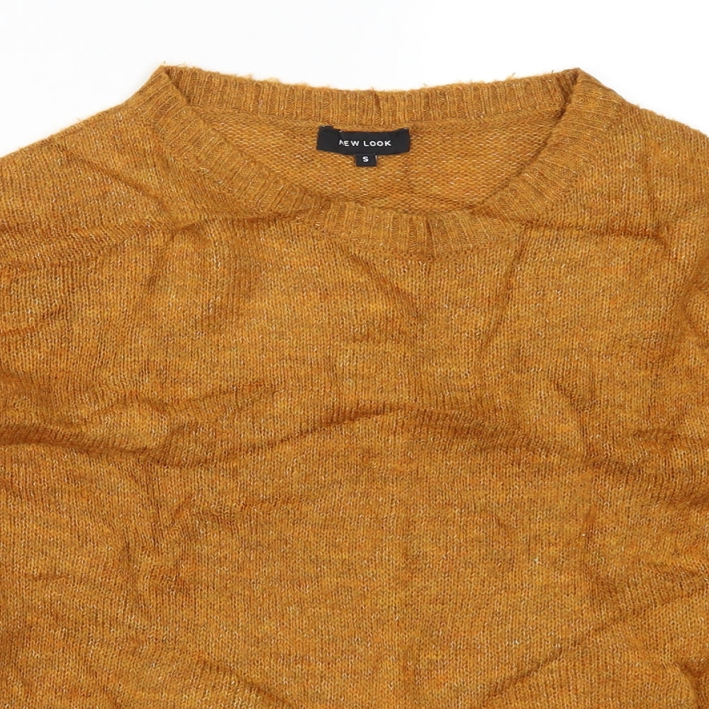 Womens UK Size S New Look Orange Pullover Jumper