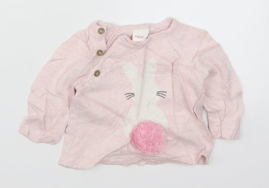 NEXT Girls Pink   Pullover Jumper One Size  - Rabbit