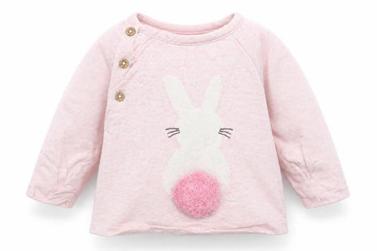 NEXT Girls Pink   Pullover Jumper One Size  - Rabbit