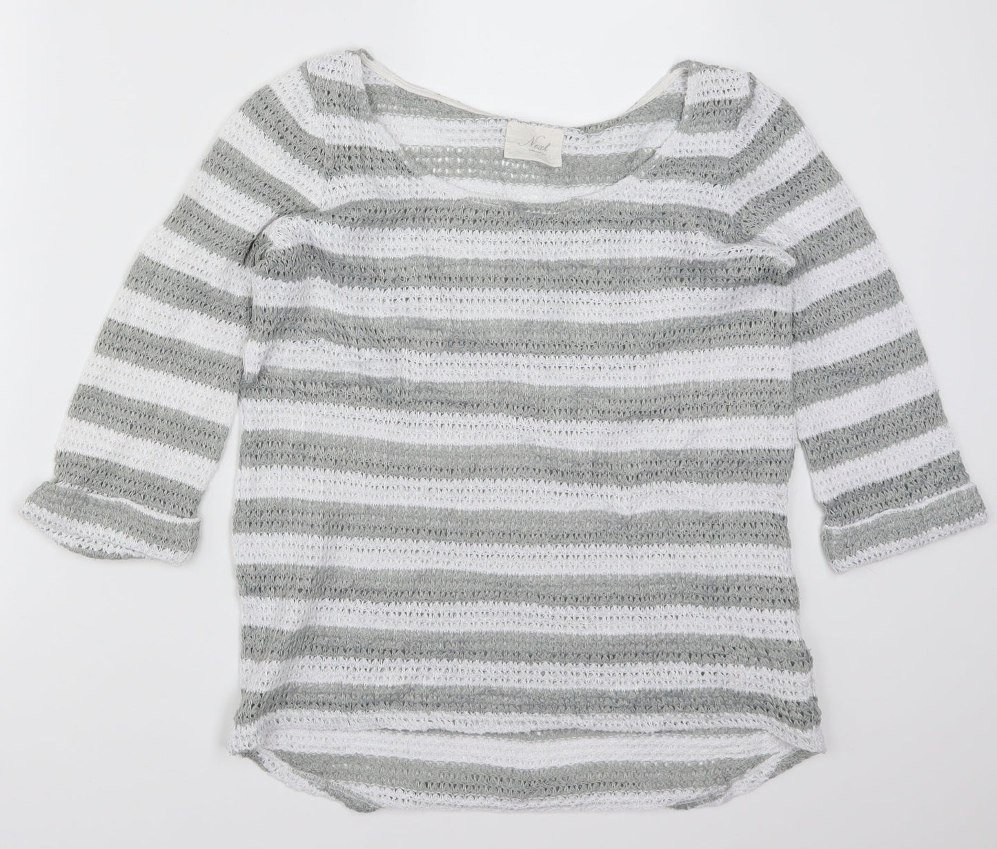 Womens UK Size 10 NEXT Grey Pullover Jumper