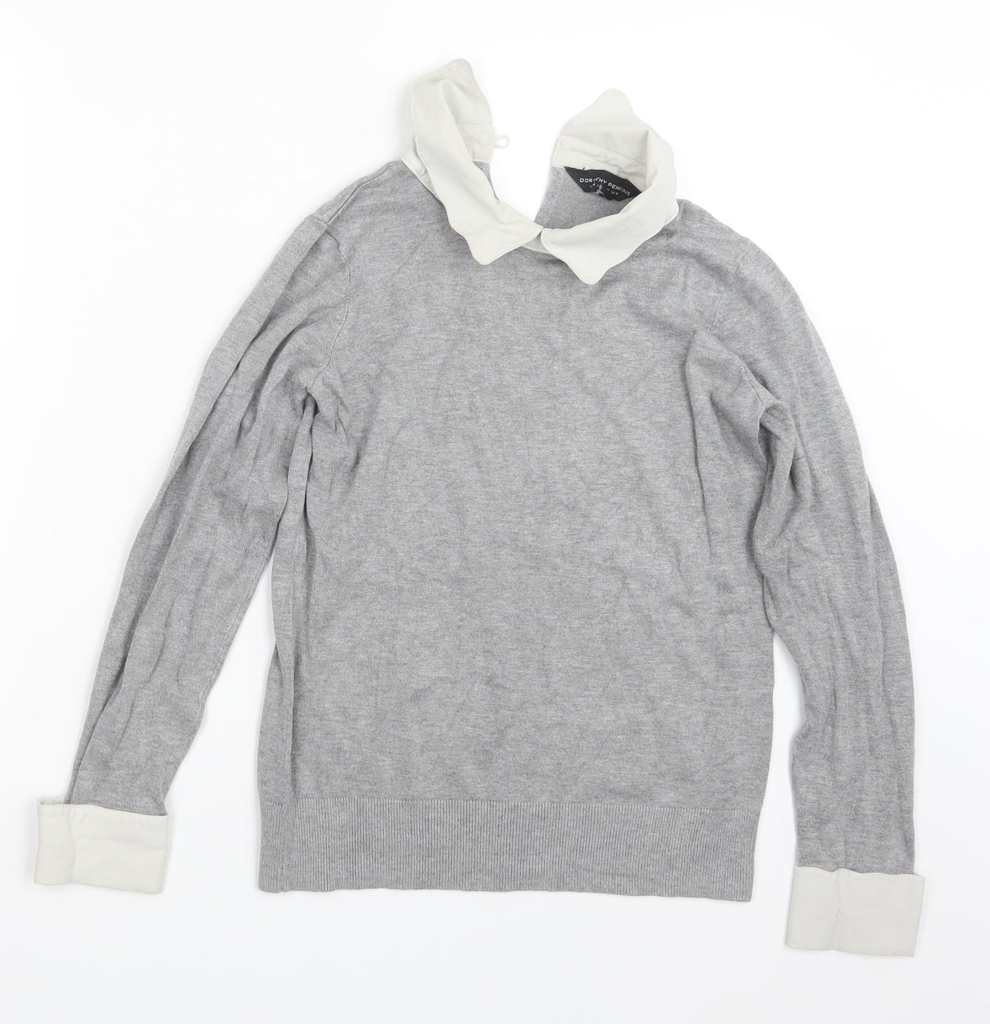 Womens UK Size 8 Dorothy Perkins Grey Pullover Jumper