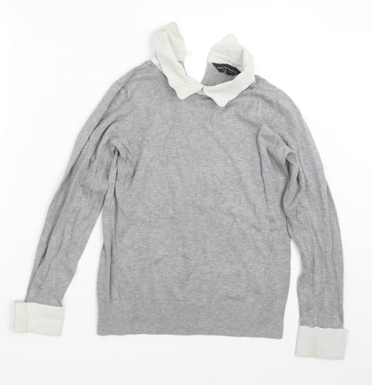 Womens UK Size 8 Dorothy Perkins Grey Pullover Jumper