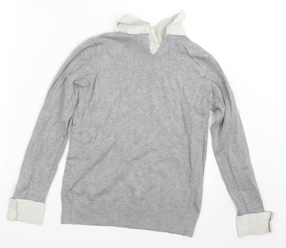 Womens UK Size 8 Dorothy Perkins Grey Pullover Jumper