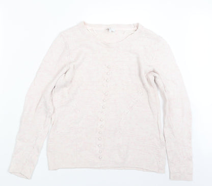 Womens UK Size L CC Pink Pullover Jumper
