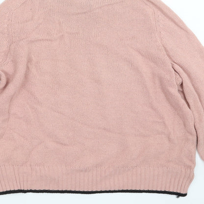 Divided by H&M Womens Pink  Knit Pullover Jumper Size XS