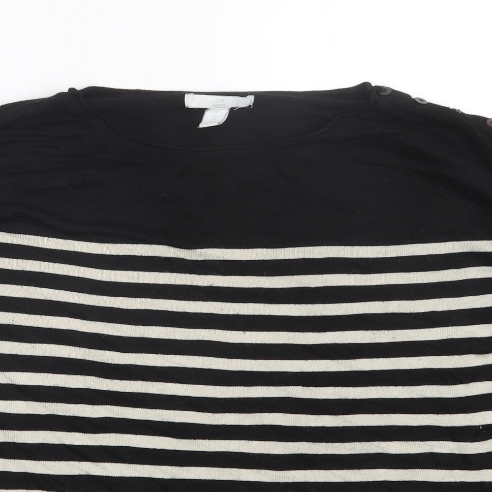 Womens UK Size M H&M Black Pullover Jumper