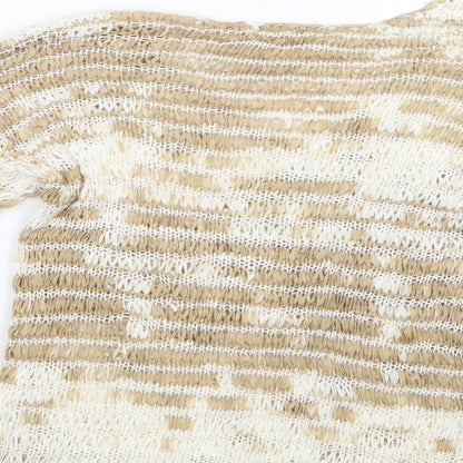Womens UK Size M NEXT Beige Pullover Jumper