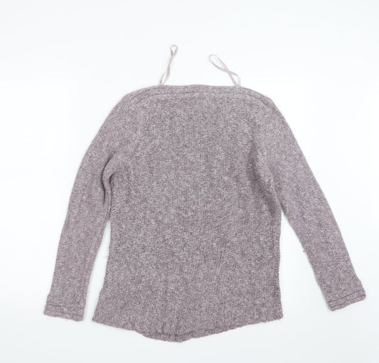 Bm Collection Womens Purple  Knit Pullover Jumper Size S