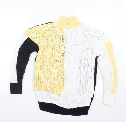 Womens UK Size S Marks and Spencer Yellow Pullover Jumper