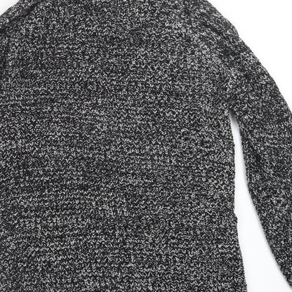 Womens UK Size S Papaya Black Cardigan Jumper
