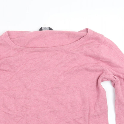 Womens UK Size 12 M&Co Pink Pullover Jumper