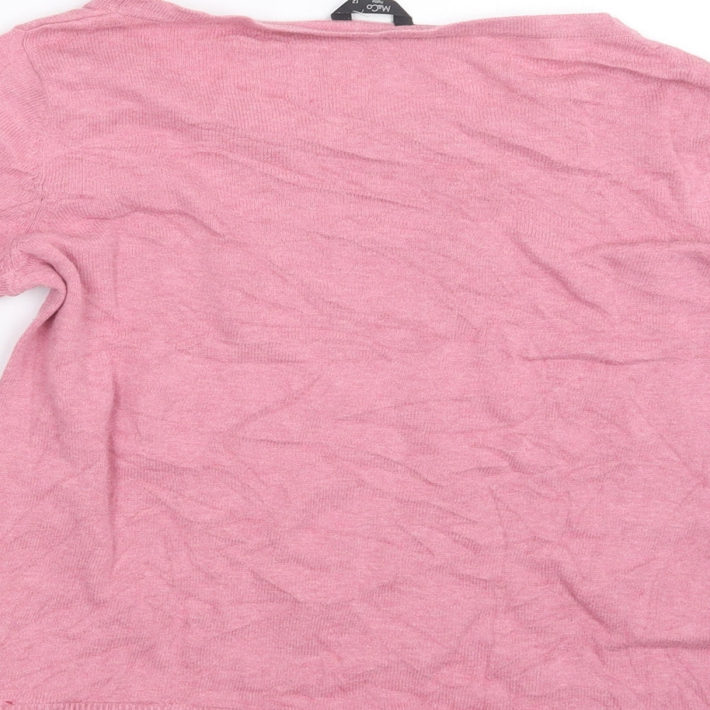 Womens UK Size 12 M&Co Pink Pullover Jumper
