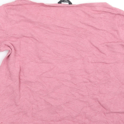 Womens UK Size 12 M&Co Pink Pullover Jumper