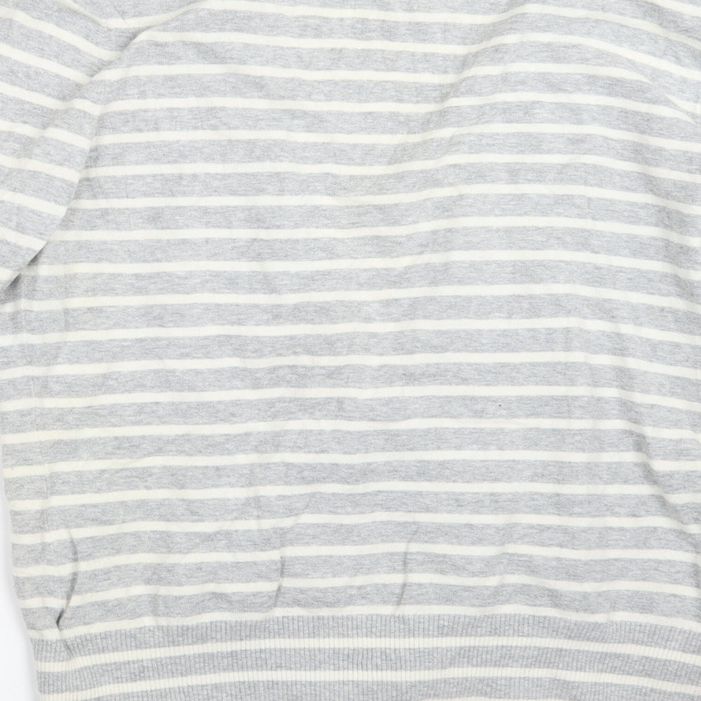Gap Womens Grey Striped Knit Cardigan Jumper Size L