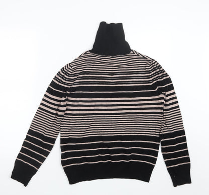Classic Womens Black Striped  Pullover Jumper Size 14