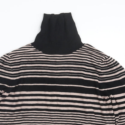 Classic Womens Black Striped  Pullover Jumper Size 14