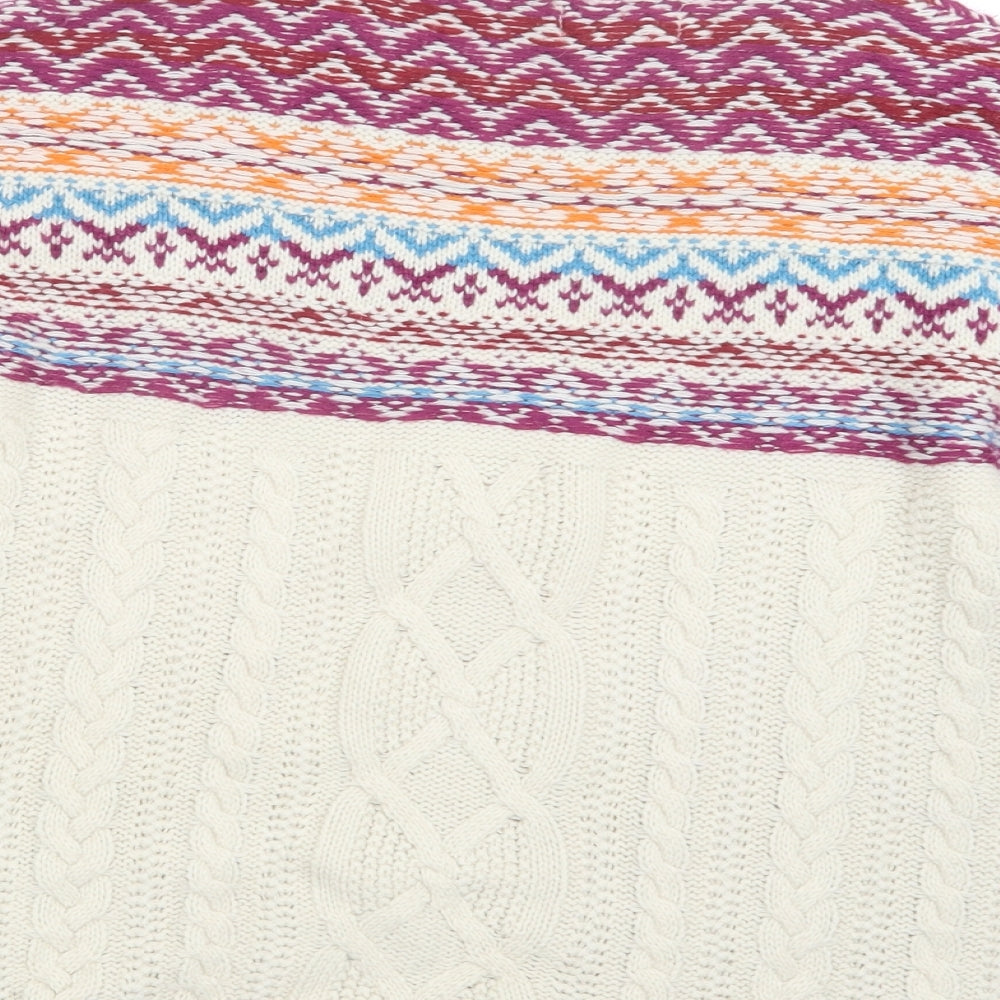 Formula Womens White  Knit Pullover Jumper Size 10